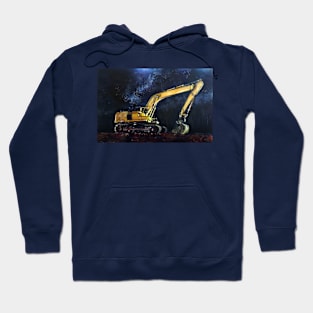 Excavator By Night Hoodie